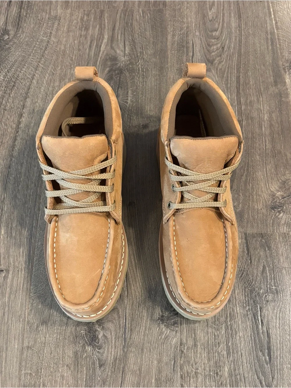 Fin & Feather Full Grain Leather Chukka Boots in Tan/Nubuck Men’s size 8.5D